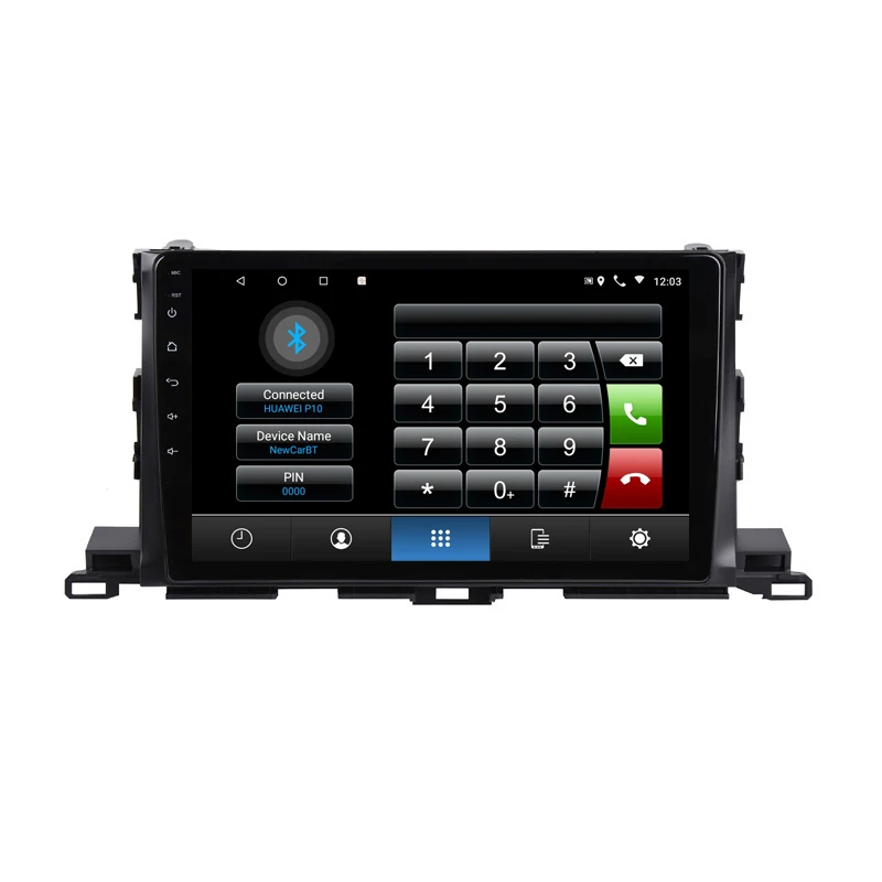 Cheap 10" 4G RAM 2.5D IPS 8 Core Android 9.1 Car DVD Multimedia Player GPS For Toyota Highlander 2015 2016 2017 audio radio navigation 3
