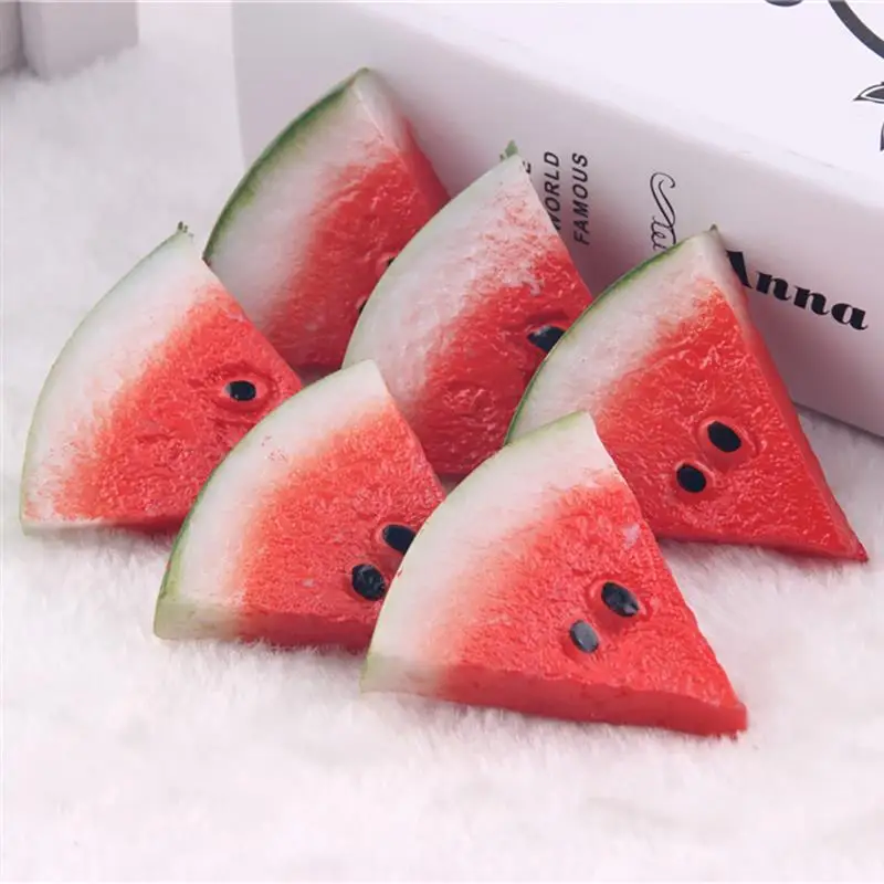 126810pcsSmallArtificialWatermelonSlicesFakeFruitsArtificial