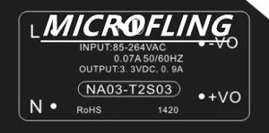 Модуль питания NA03-T2S03 В переменного тока, 3, 3 В, 110 В, 220 В до 264 в, 3, 3 А, малый размер, постоянный выход acdc, светодиодная мощность,