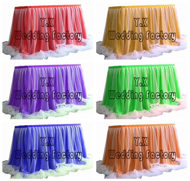 Goede Kwaliteit Ijs Zijde Tafel Rok Met Tutu Swag Drape Voor Bruiloft Evenement Decoratie Goede Kwaliteit Ijs Zijde Tafel Rok Met Tutu Swag Drape Voor Bruiloft Evenement Decoratie