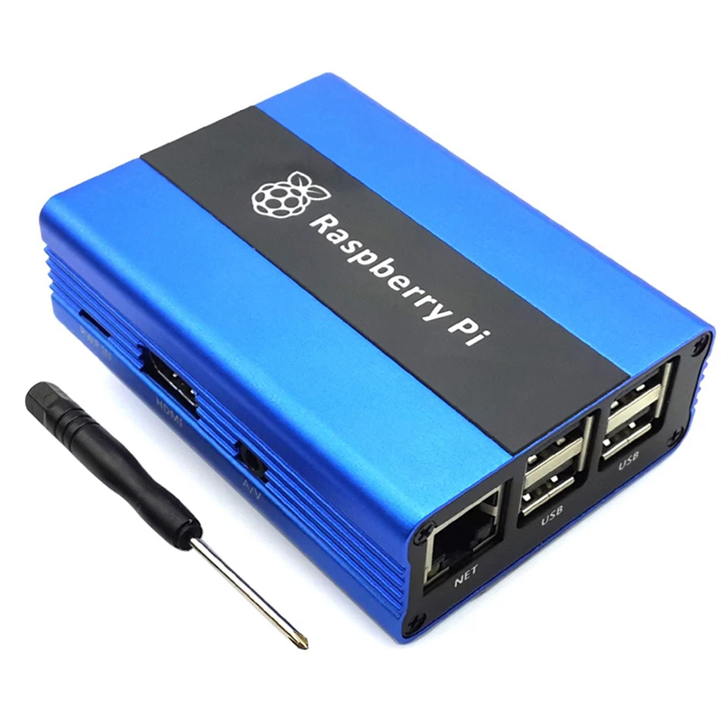 Синий Алюминиевый Чехол для Raspberry Pi 3 совместимый с 2 B + защитный чехол|Корпуса и