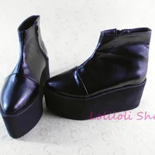 Обувь в стиле панк большая обувь специальная обувь под заказ an* tai* na* черный высокая яркость на застежке-молнии, туфли в стиле «лолита» пользовательские 1382j-2 платформа