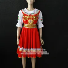 Традиционный русский костюм, женские платья, национальные русские танцевальные костюмы, Красное Белое длинное платье, танцевальная одежда для России