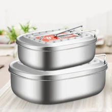 Нержавеющая сталь утолщенная одна квадратная коробка для обеда качество студентов фаст-фуд школы приготовления рисовые столовые приборы Tablewa