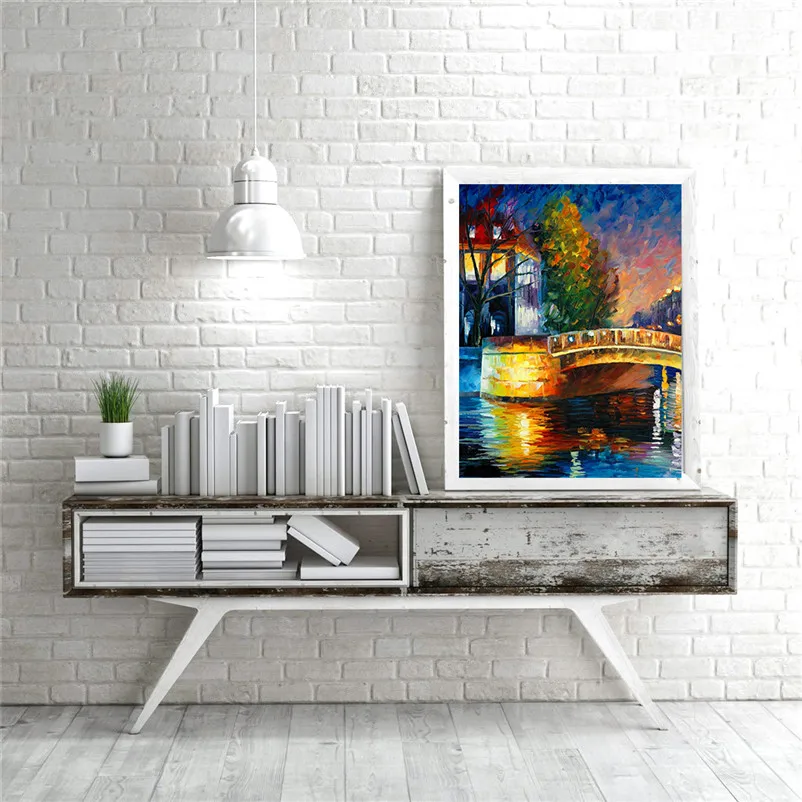 Wall Art Abstract Oil Painting Canvas Poster About Town Stone