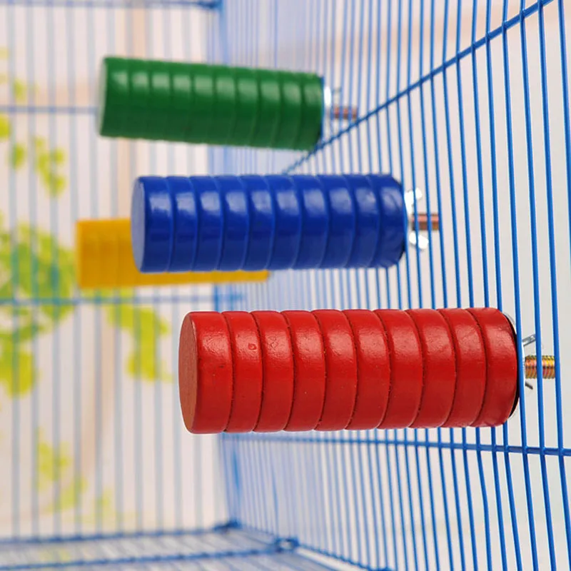 

1pc Small Animal Colorful Corn Shape Jumping Sticks Rabbit Totoro Hamster Gerbil Rat Mouse Cage Nst Climbing Play Toy 12*4cm