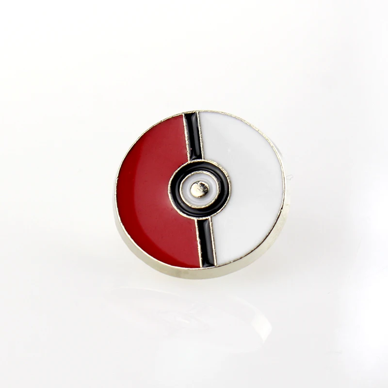 Горячая брошь из красного и белого сплава Go Pokeball эмаль Нагрудный значок булавка безопасные ювелирные изделия шарф аниме вентиляторы Ювелирные изделия Подарки