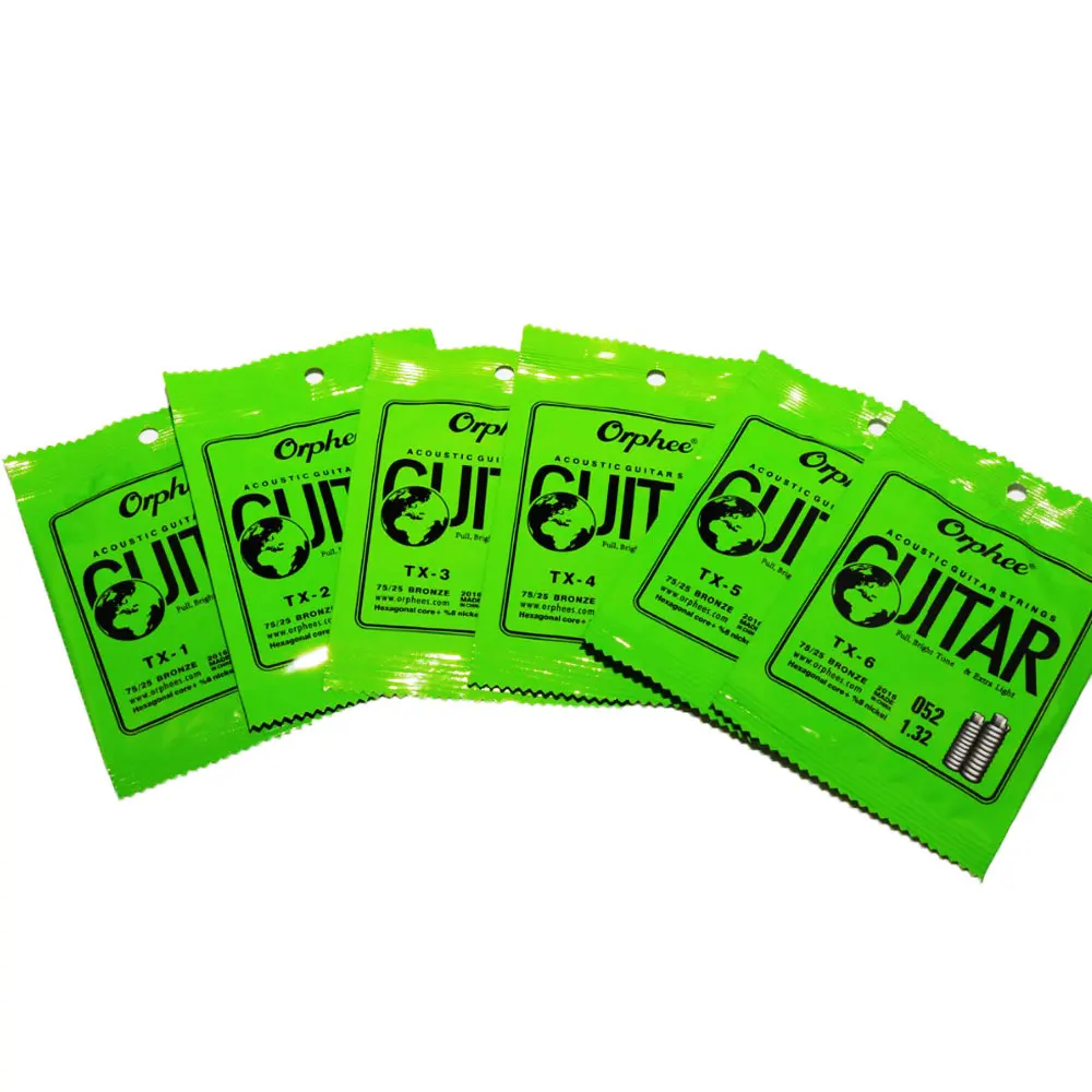 

Orphee 10pcs/set Acoustic Guitar Strings Bronze Single String Package Musical Instruments Accessories Guitar Accessories