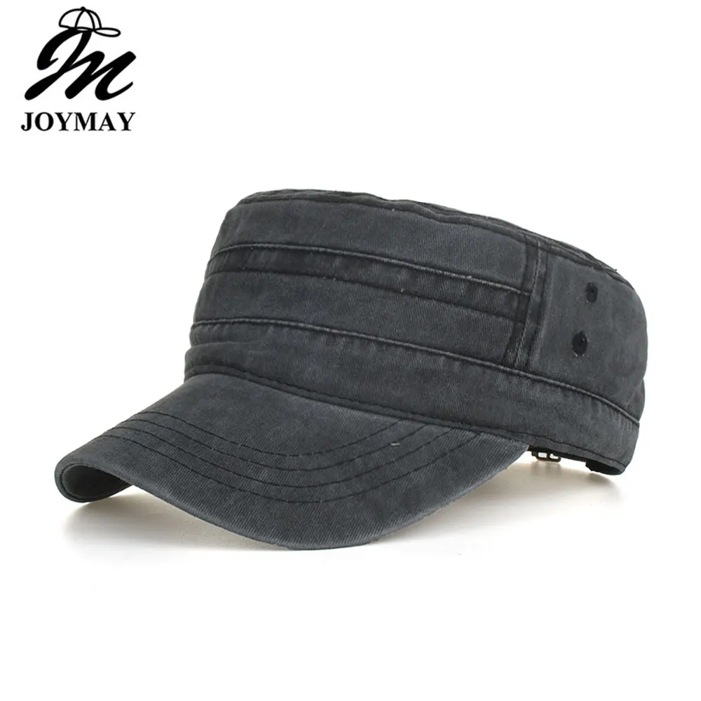 

Joymay New Arrival Spring Unisex Adjustable Vintag flat cap Military Hats Fashion Leisure Casual Western Style Snapback HAT P019