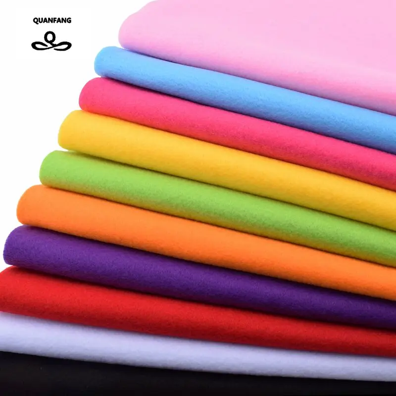 Non Woven Felt Fabric 2mm Thickness Polyester Soft Felt Home Decoration Pattern Bundle For Sewing Dolls Crafts 45x90cm felt fabric sheet