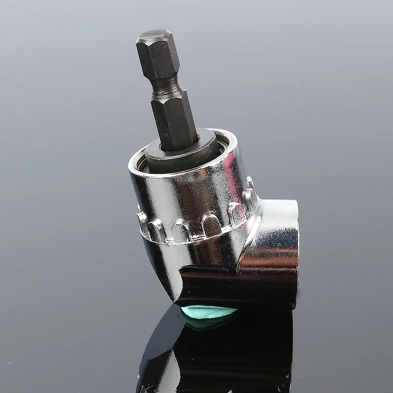 

105 Degree 1/4" 6mm Adjustable Turning Hex Bit Angle Extension Driver Magnetic Screwdriver Socket Holder Adaptor