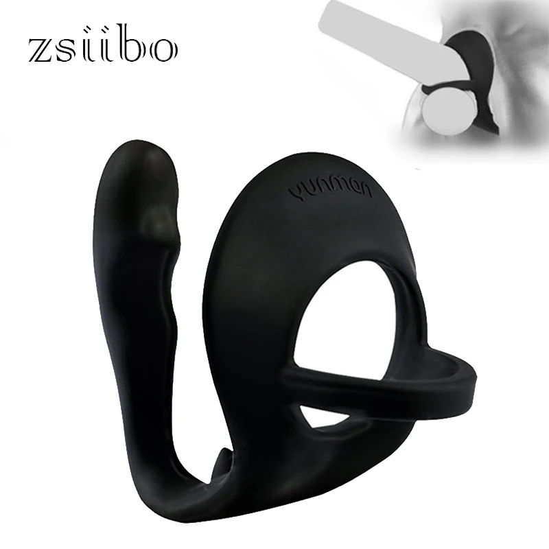 Male Silicone Waterproof Prostate Anal Massager Masturbator Delay Ejaculation Ring Butt Plug Sex Toys for Men Gay QQGS22