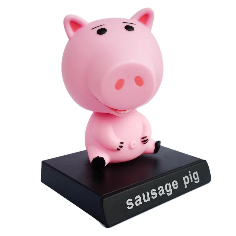 

10CM Toy Story Sausage Pig Anime PVC Action Figure Cartoon Cute Bobble Head Dolls Car Decor Kids Toys Birthday Gift