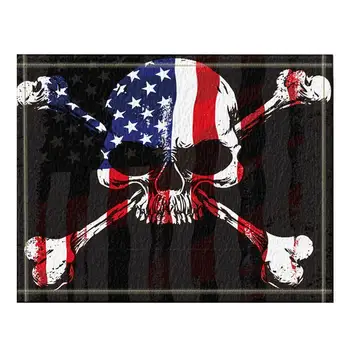 

Pirate Skull Flag Background Bath Rugs Non-Slip Floor Entryways Outdoor Indoor Front Door Mat 40x60cm Bath Mat Bathroom Rugs