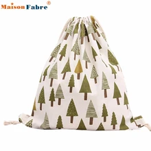 High quality Women Tree Drawstring Beam Port Backpack Shopping Bag Travel Bag