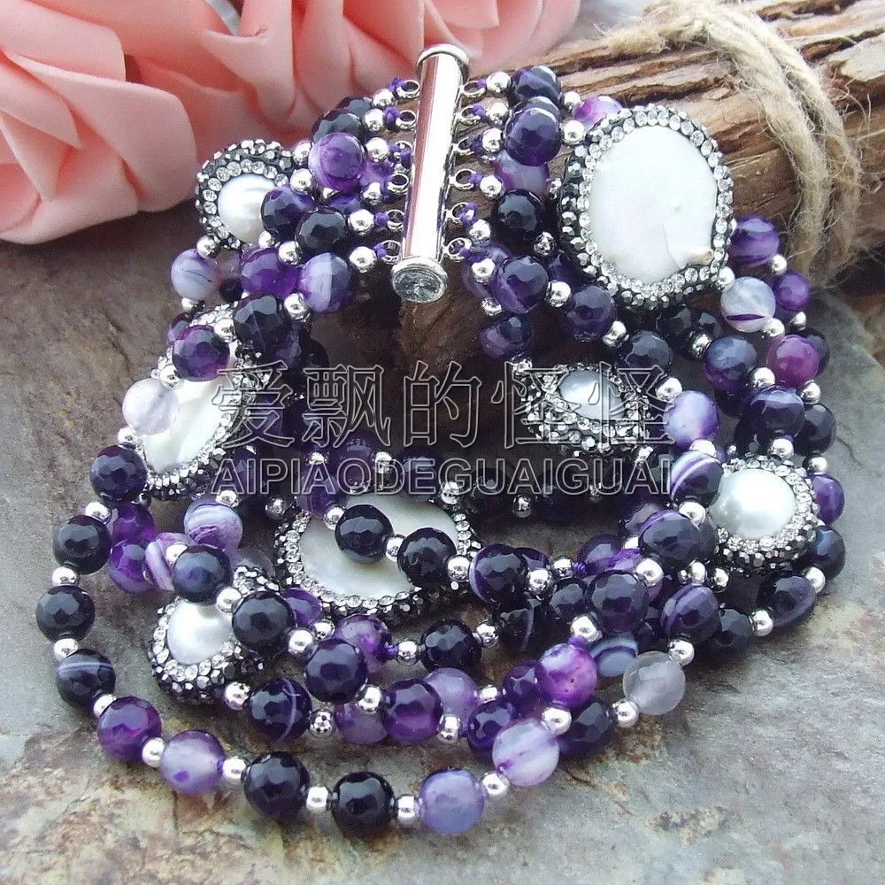 

B051513 8'' 7 Strands Pearl Bracelet