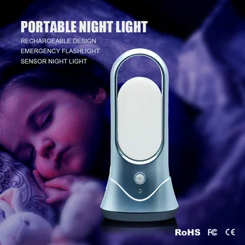 

PIR Motion Sensor Portable USB Charged LED Night Light Emergency Rechargeable Nightlight lamp For Hiking Camping Tent Fishing