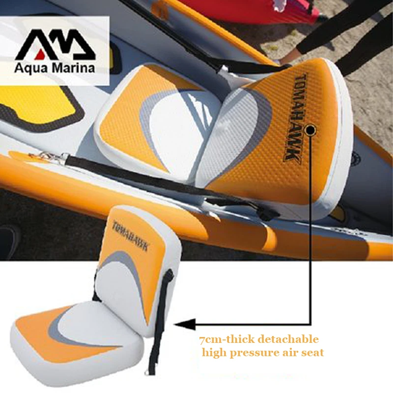 AQUA MARINA TOMAHAWK 팽창식 카약 보트 카누 PVC 딩기 뗏목 알루미늄 패들 펌프 시트 압력 게이지 드롭 스티치 적층 