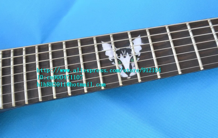 Новая электрическая гитара Big John 7 strings с корпусом elm и грифелем из черного дерева