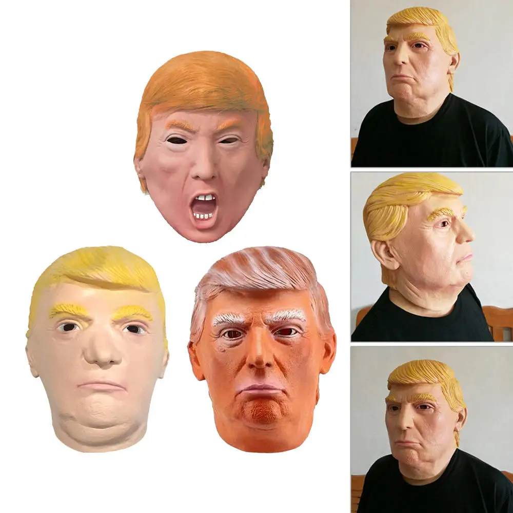 Костюм Дональда Трампа маска на Хэллоуин Реалистичная латексная маскарадная