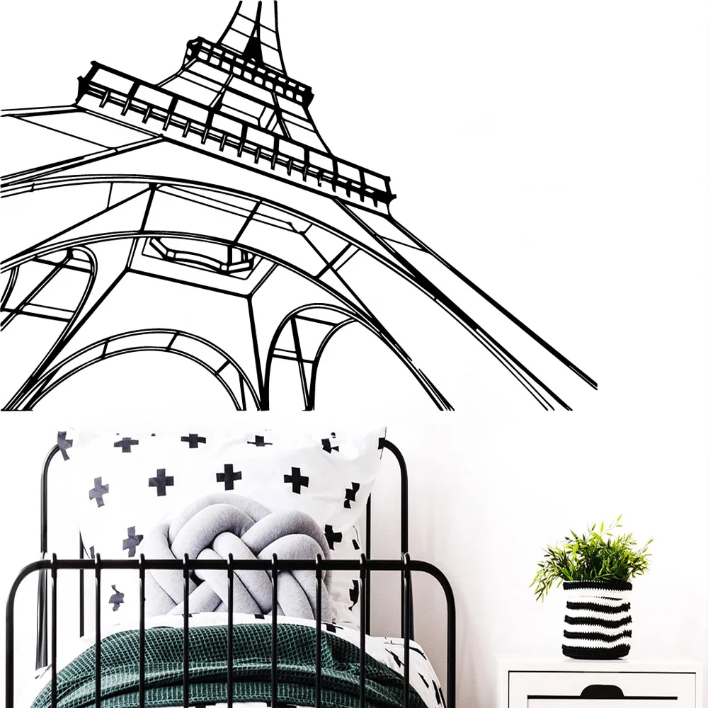 

Exquisite eiffel tower Wall Stickers Personalized Creative Living Room Children Room Decoration Accessories Murals