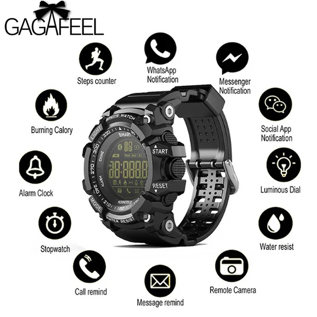 Gagafeel EX16 Smart Watch Notification Remote Control Pedometer Sport Watch IP67 Gagafeel EX16 Smart Watch Notification Remote Control Pedometer Sport Watch IP67