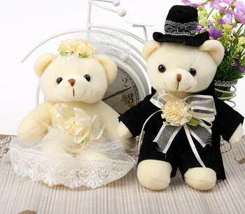 

a pair of small cute plush teddy bear toys lovely wedding bear toys gift about 25cm