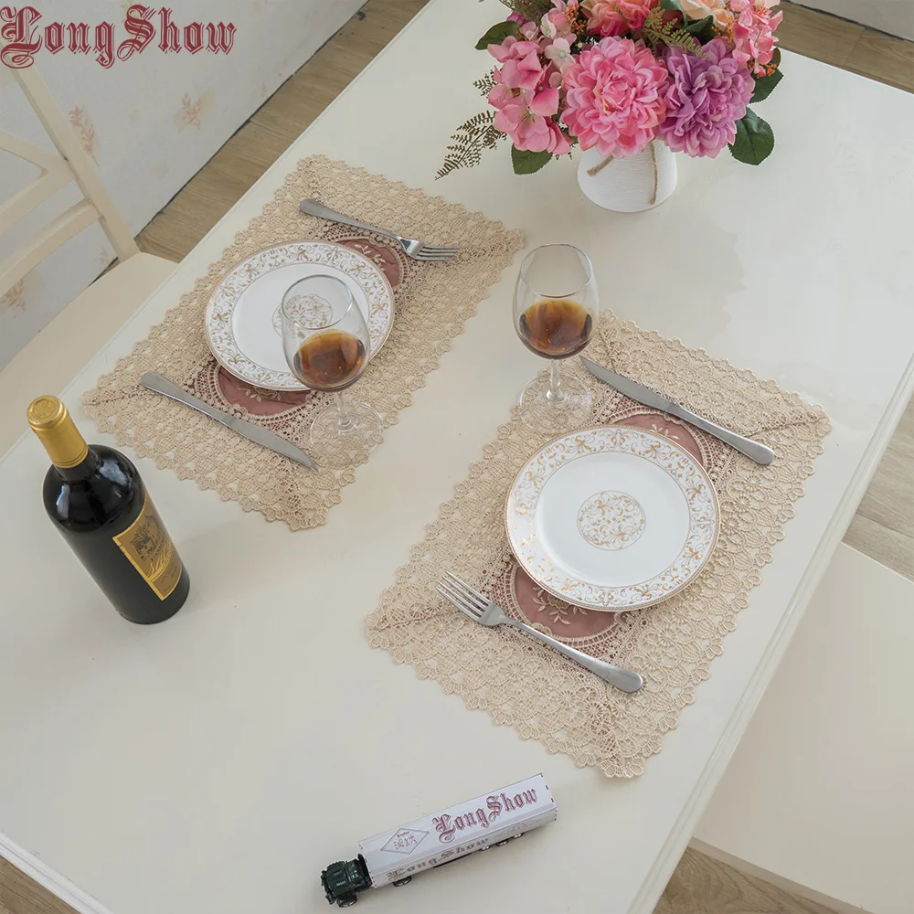 1 лот 2 шт домашний декоративный Weding Party бордовый цвет органза кружева цветок
