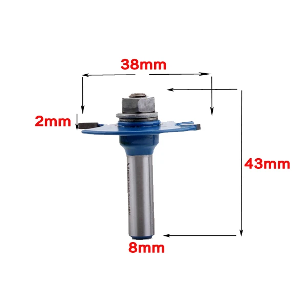 8 мм хвостовик T тип Бисквитное соединение слот резак соединение/долбежные фрезы 3 мм 4 мм Высота Резак деревообработка - Длина режущей кромки: 8mm X 2mm