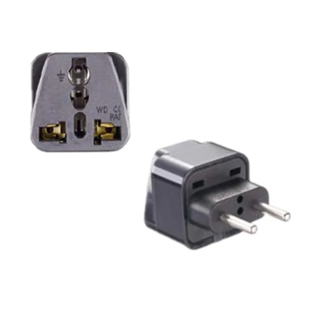 Wholesale 2pin Brazil Brazilian AC Power Plug Charger UK US EU AU to Brazil Travel Adapter