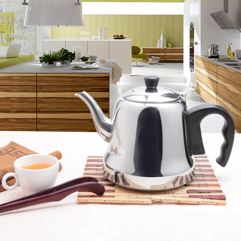 1.5L New Upgraded Stainless Steel Tea Kettle Teapot for Blooming Tea Herbal Coffee Teaware for Induction Cooker Home Kitchen 