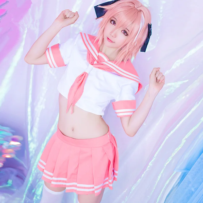 Fate/Grand Order cos FGO Astolfo Косплей косплей костюм моряка JK Аниме на Хэллоуин|Костюмы из