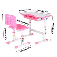 Регулируемый детский стол и стул для учебы, детский художественный стол для занятий спортом, набор для детского художественного стола, металлический каркас