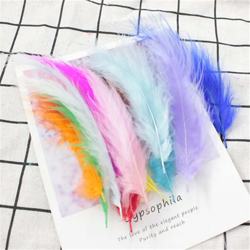 50pcs/set turkey feathers 10-15cm chicken plumes for carnival diy craft decor