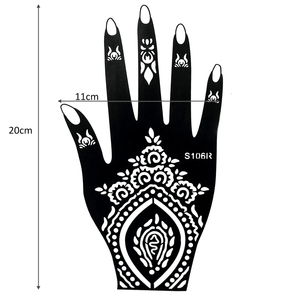 1 пара черный хна для росписи мехенди цветок Водонепроницаемая Татуировка Сексуальная Женская Девушка тело руки искусство временная краска для татуажа дизайн накладки-шаблоны