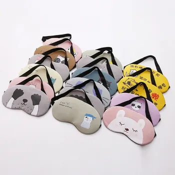 

1 pc Candy Color Lovely Cartoon Animal Sleeping Eye Mask Soft Padded Sleep Travel Shade Cover Relax Sleeping Blindfold