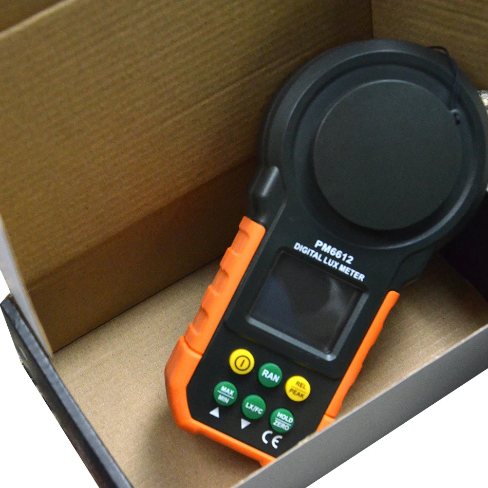 Цифровой Luxmeter PM6612 200000 люкс измеритель освещенности спектра Автоматический
