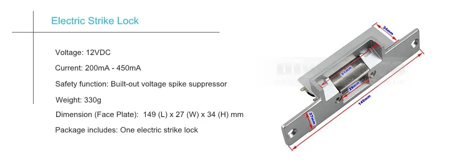 Diysecur нажмите кнопку RFID 125 кГц ID Card Reader металлический дверной Управление доступом безопасности Системы Kit+ удар Дверные замки bc2000