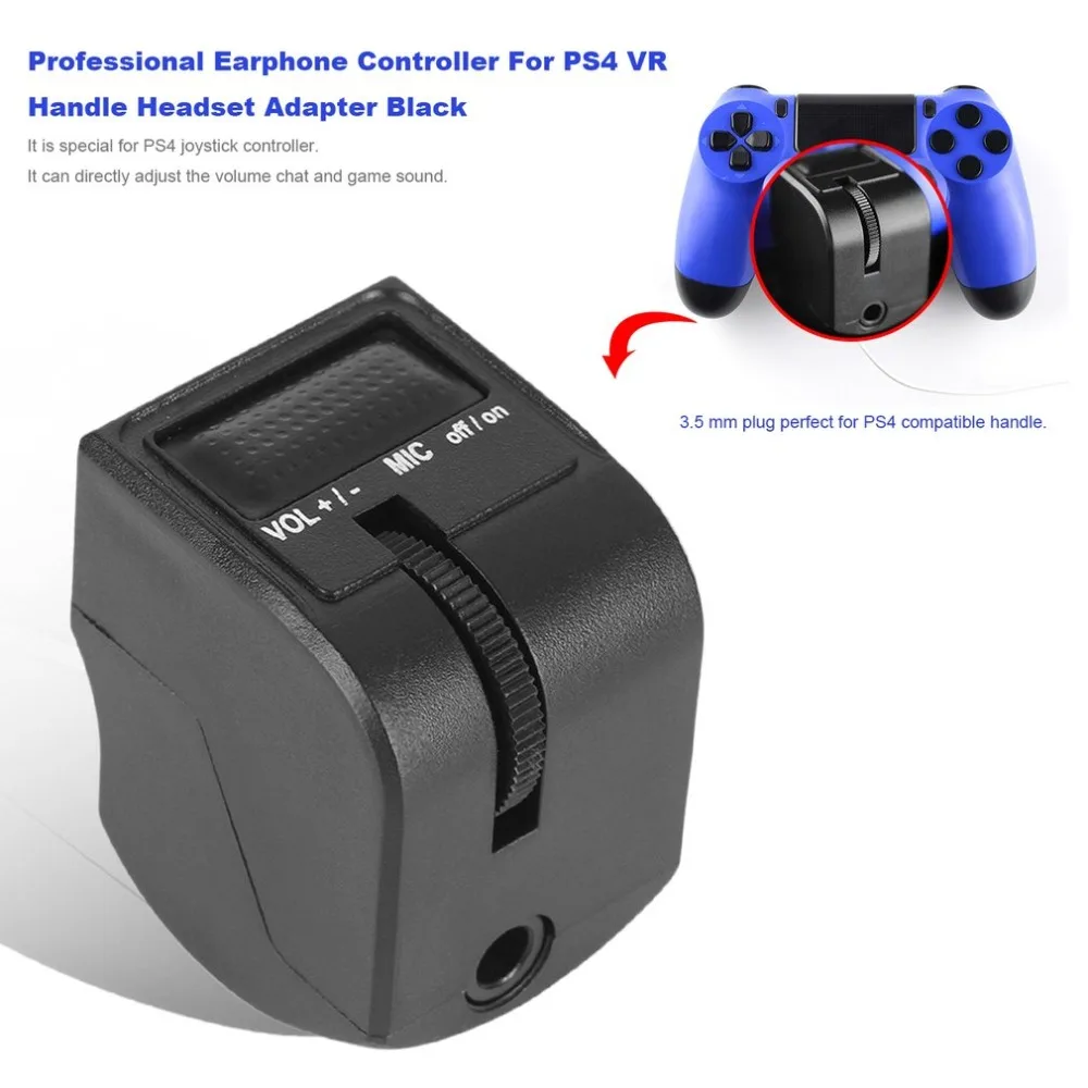 3.5mm Mini Handle Audio headset adapter Micphone Earphone Voice Control Gaming Accessories For PS4 Controller PSVR PS4 VR 3.5mm Mini Handle Audio headset adapter Micphone Earphone Voice Control Gaming Accessories For PS4 Controller PSVR PS4 VR