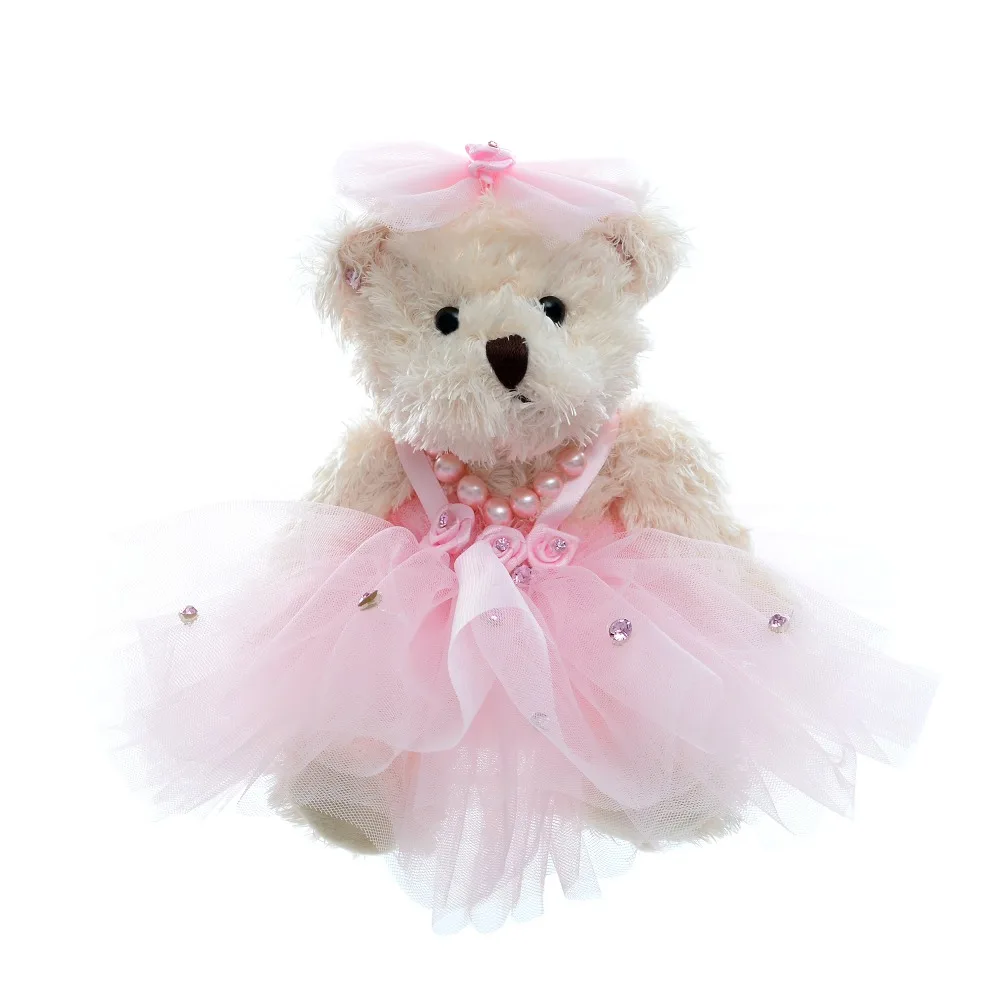 Wedding Teddy Bear Plush Dolls Wearing Lace Skirt ...