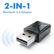 2 в 1 V5.0 Bluetooth передатчик приемник адаптер+ Aux кабель 3,5 мм USB аудио адаптер Bluetooth музыкальный адаптер Bluetooth ключ