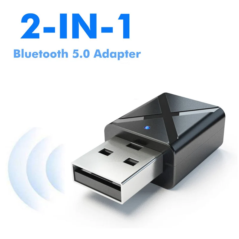 

2 in 1 V5.0 Bluetooth Transmitter Receiver Adapter+Aux Cable 3.5mm USB Audio Adapter Bluetooth Music Adapter Bluetooth Dongle