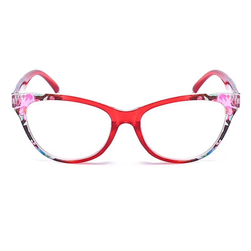 

New cat eyes reading glasses fashion full frame printing reading glasses resin men and women reading glasses diopter 1.0-4.0