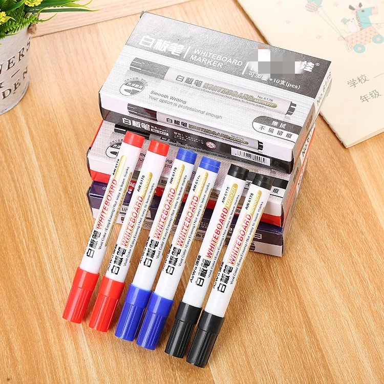 

3Pcs White Board Markers Colored Non-toxic Erasable Whiteboard Marker Whiteboard Pen for Kids Graffiti Painting Drawing Pen