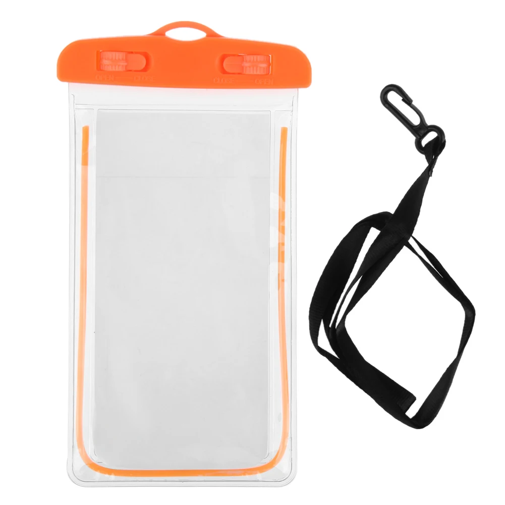 Sealing Waterproof Phone Bags Beach Dry Swimming Bag Case Cover Camping Skiing Holder For Cell Phone 3.5-6Inch - Цвет: Orange