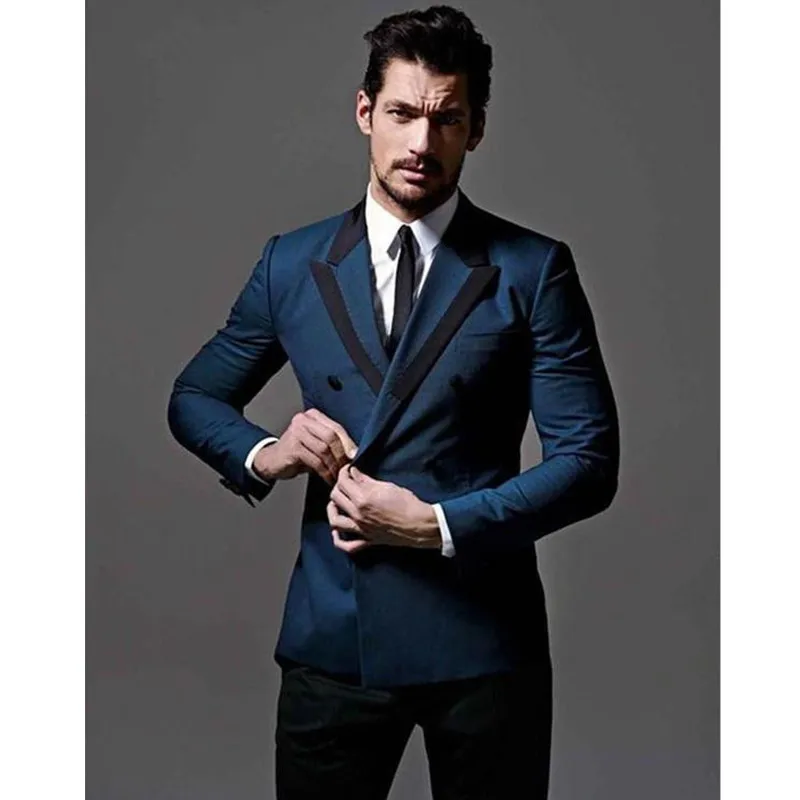 Royal Blue Jacket Black Pant Costume Homme Men Wedding Suit Slim Fit 2  Pieces Tuxedo Groom Prom Blazer Masculino Casual Stylish  Suits   AliExpress