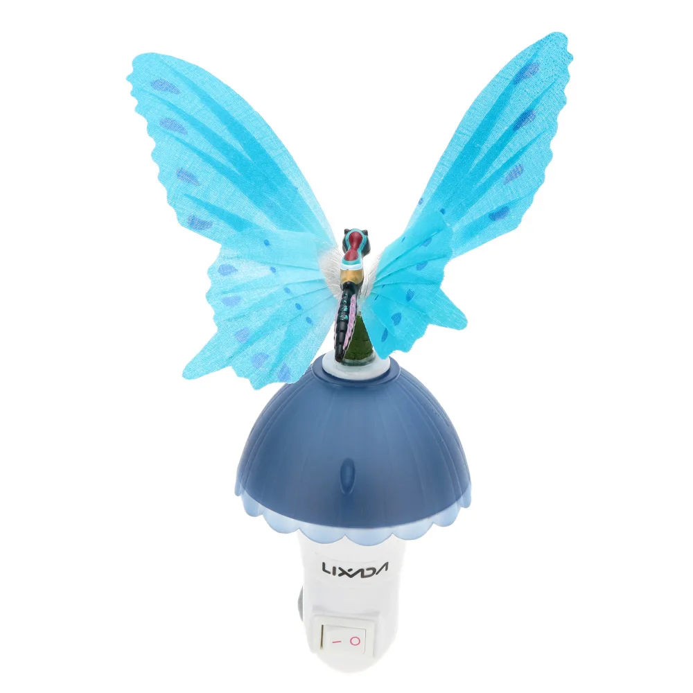 RGB изменение цвета LED волоконно оптический датчик света бабочка ночник лампа для