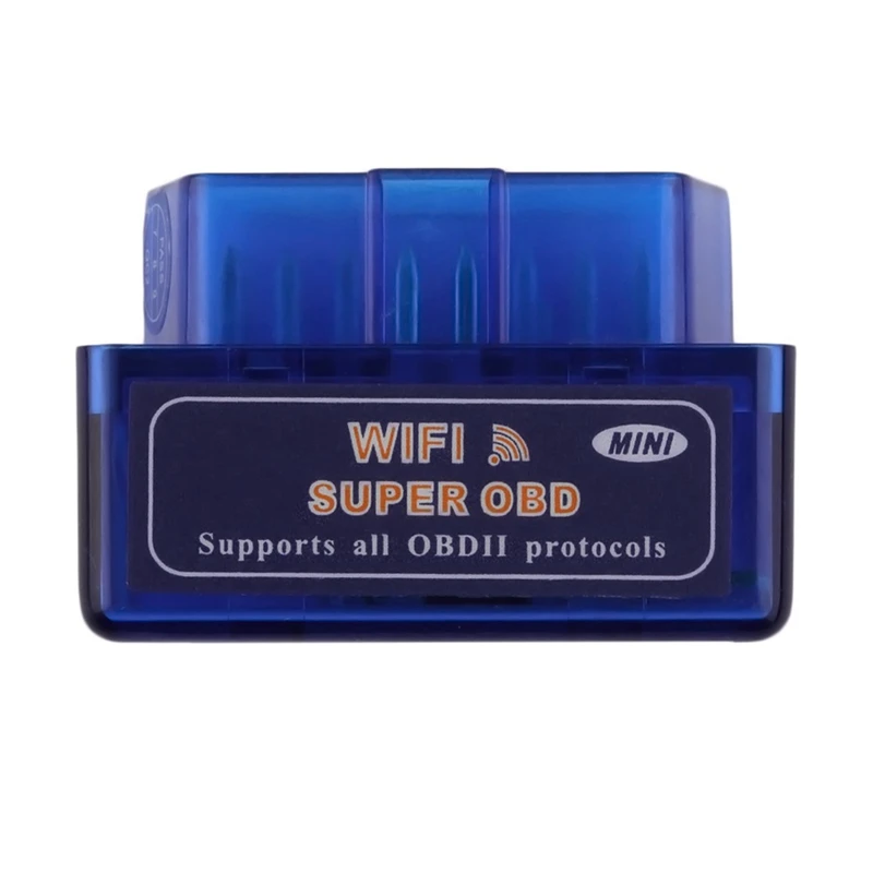 Мини ELM327 WiFi OBD2 ELM 327 Авто OBD 2 II автомобильный диагностический инструмент считыватель кодов ODB сканер для IOS Android - Цвет: Blue MINI WIFI V1 5