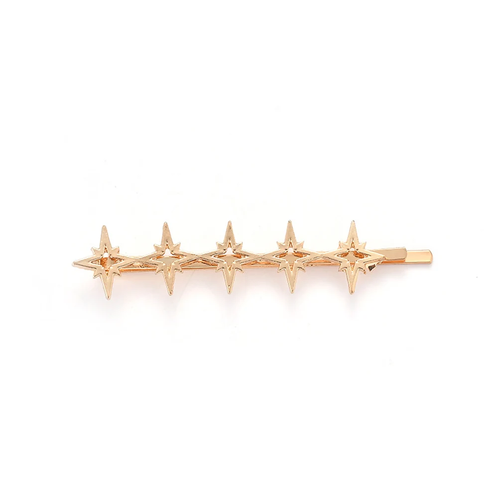 1PC Gold Silver Star Barrettes Jewelry Hair Accessories Hairpins for Women Lady Girls Headwear Hair Clips