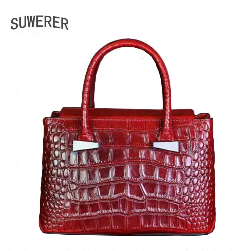 

Genuine Leather Women's handbags Crocodile pattern small square bag Casual handbag Shoulder bag Messenger bag